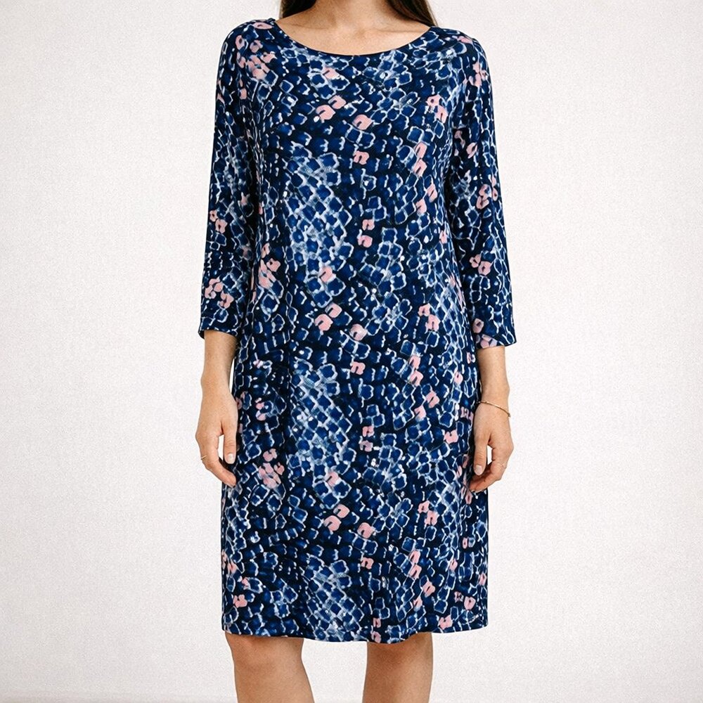 Boden Blue and Pink Patterned Dress